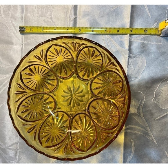 Set of two Vintage Anchor Hocking Amber Glass Bowls - Picture 4 of 6